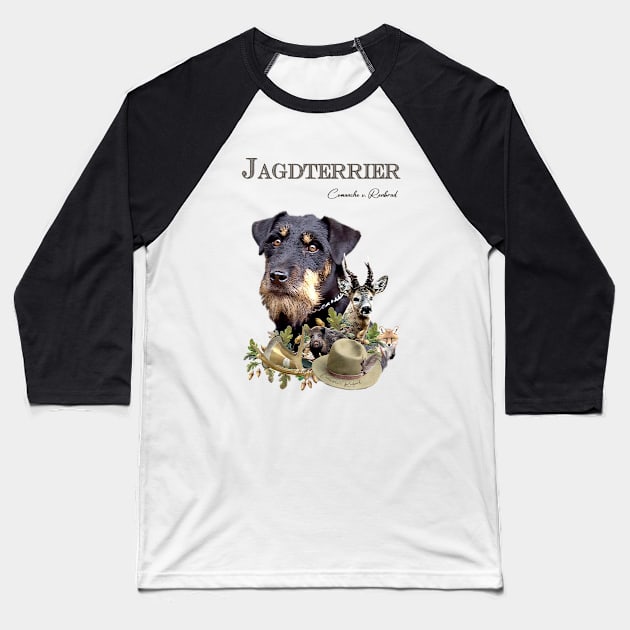 Jagdterrier Comanche v. Renbrad Baseball T-Shirt by German Wirehaired Pointer 